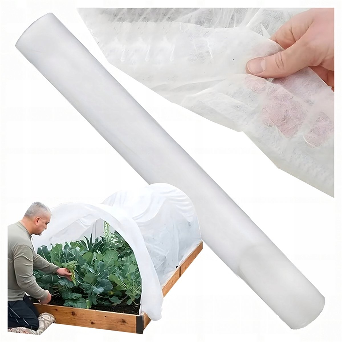 Agrotextiel 50g/m² Wit 1.6x50m - Bescherming voor Planten