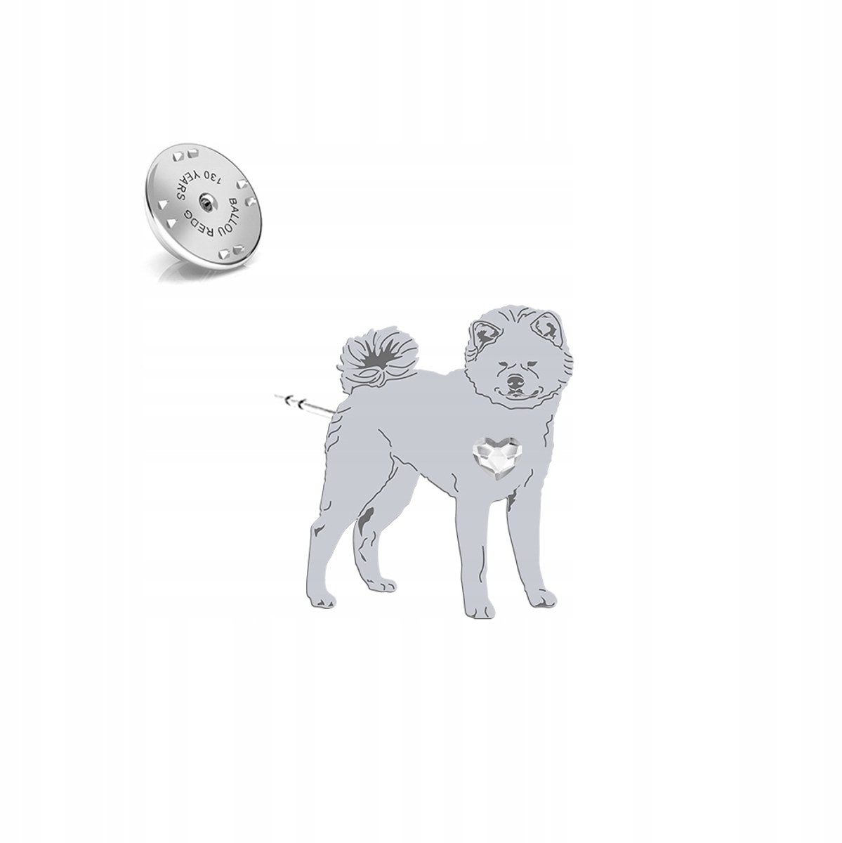 Zilveren Akita Pin 925 - Uniek Japan's Honden Design