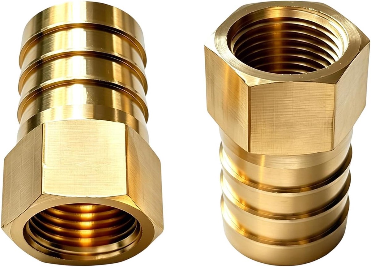 Slangaansluiting 1 inch, 2 stuks slangtuit 25 mm, messing - ShopVlot