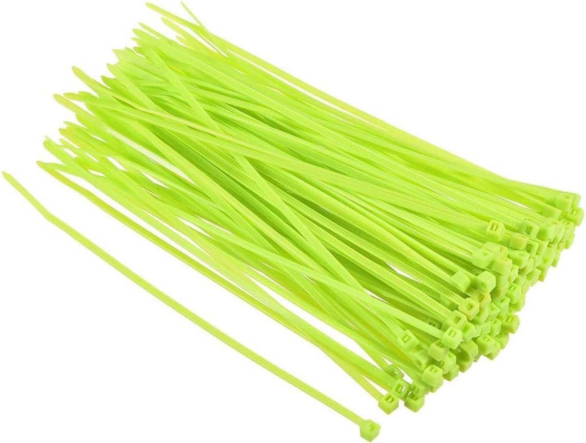 Kabelbinders van nylon, zwart, zelfblokkerend, hoge sterkte, voor kabelbeheer thuis, kantoor en tuin (1,9 mm x 100 mm) - ShopVlot