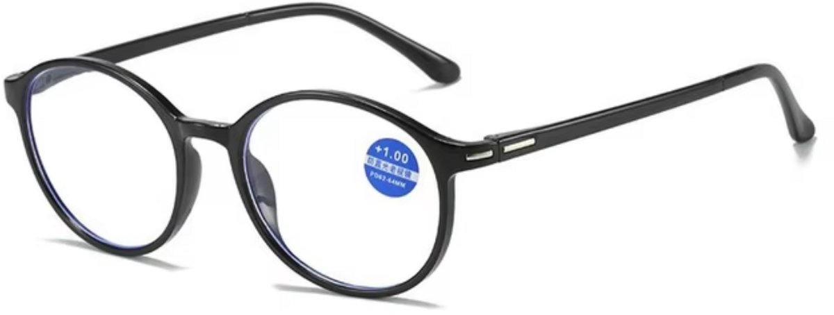 Computerbril 0.00 | Rond montuur | Zonder Sterkte | Met Anti Blauw Licht Filter | Screen Glasses | TV Bril | Werk Bril | Lichtgewicht