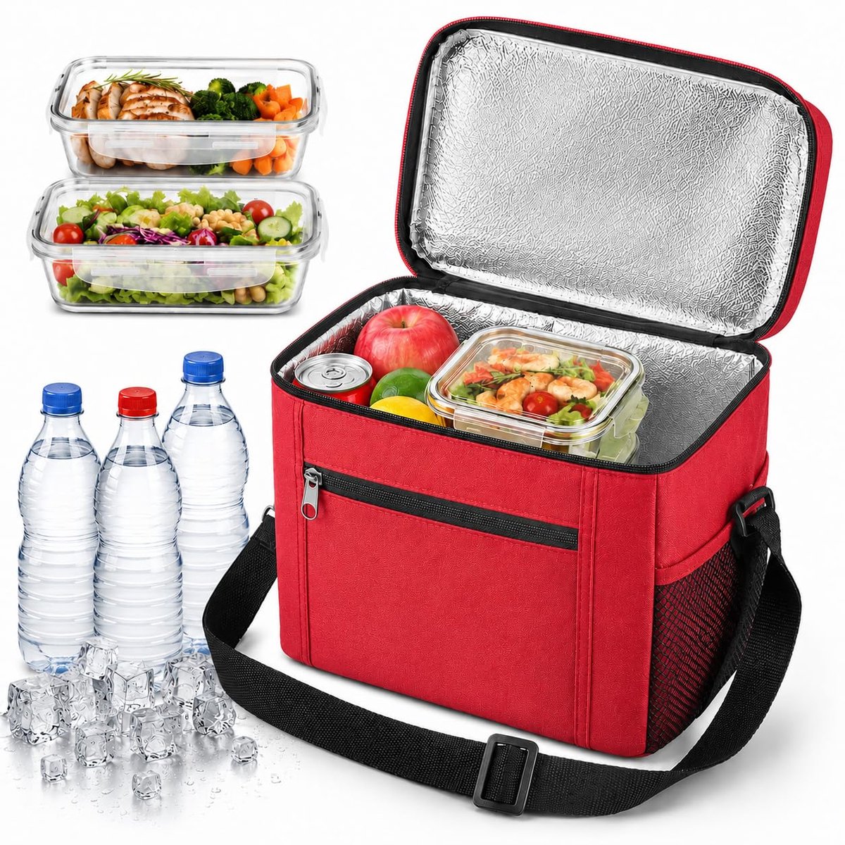 RDTOK Koeltas, opvouwbaar, mini-koeltas, 10 l, picknicktas, thermotas - ShopVlot
