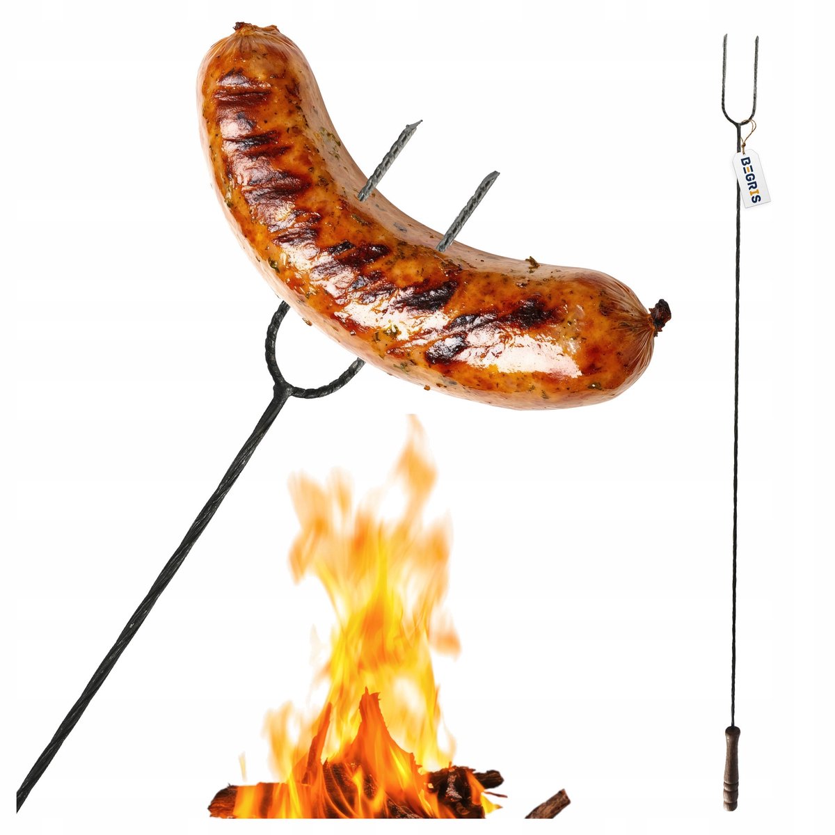 Kampvuur Vork 125cm - Ideaal voor worstjes en marshmallows