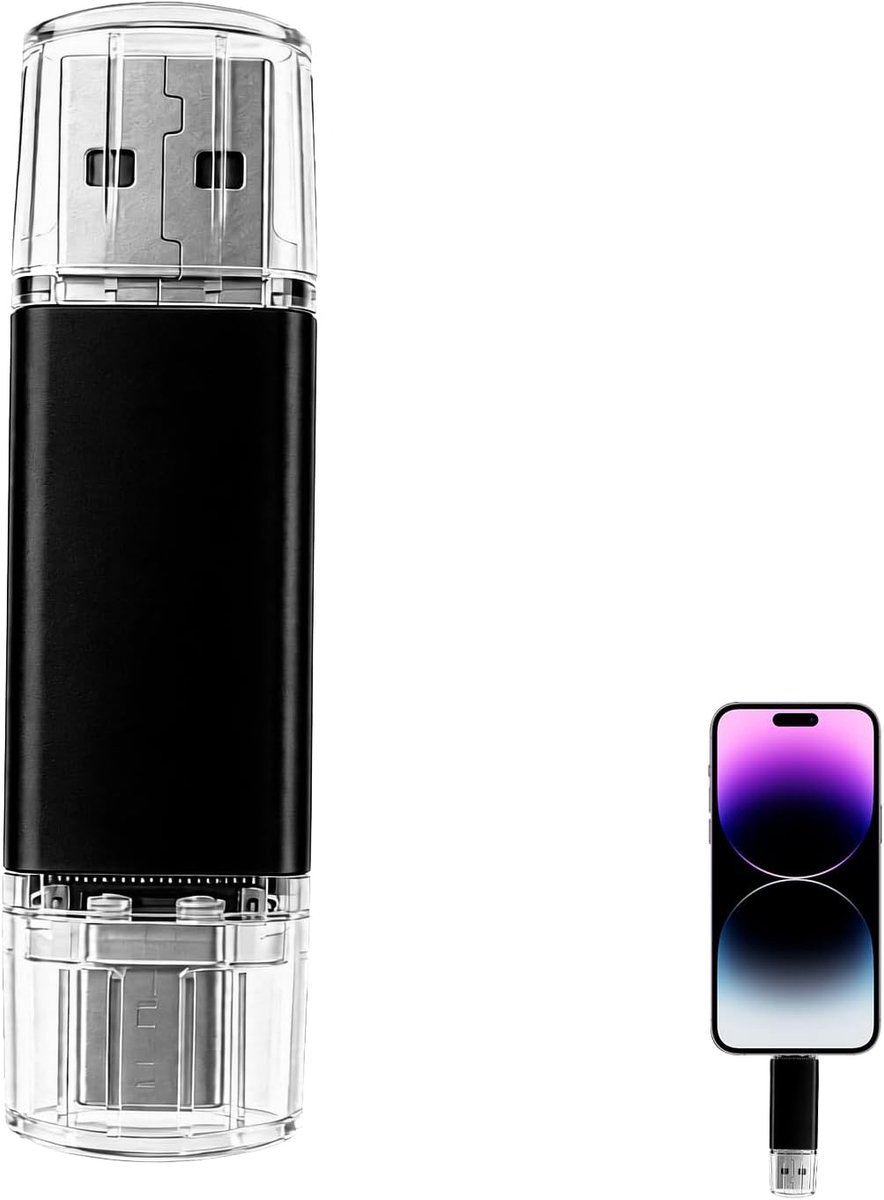 USB Type-C 256 MB - 2-in-1 USB 2.0 en USB-C OTG - Compatibel met smartphones, tablets en computers - ShopVlot