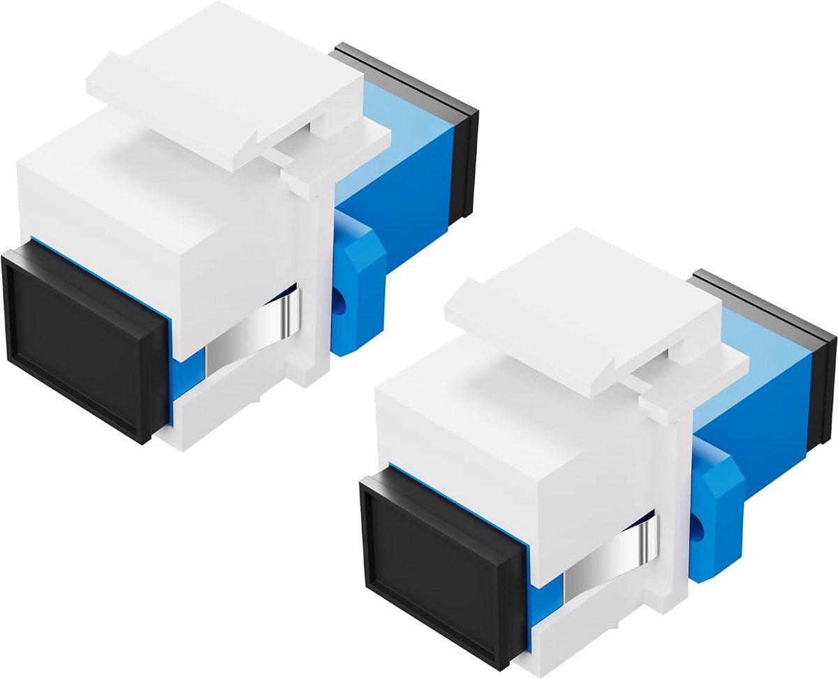 SC/UPC Fiber Optic Coupler, SC Fiber Optic Bushing to Bus Module Adapter for Patch Panels and Wall Plates Fiber Optic - ShopVlot