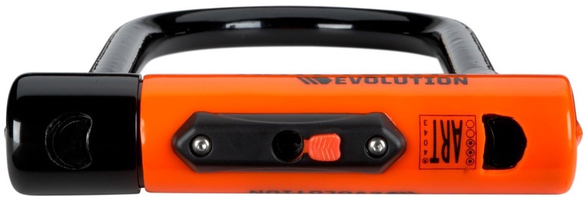 Kryptonite Evolution Beugelslot – Fiets en Scooter – ART-3 Slot – Stalen Beugelslot Elektrische Fiets – 29,2x10,2 cm – Zwart/Oranje – foto 6