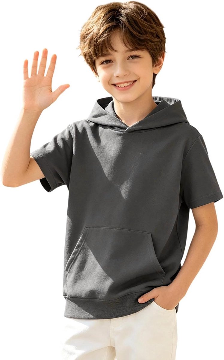 Schoolkleding lichte capuchontrui uniseks - effen kleur - voor dagelijks gebruik - ShopVlot
