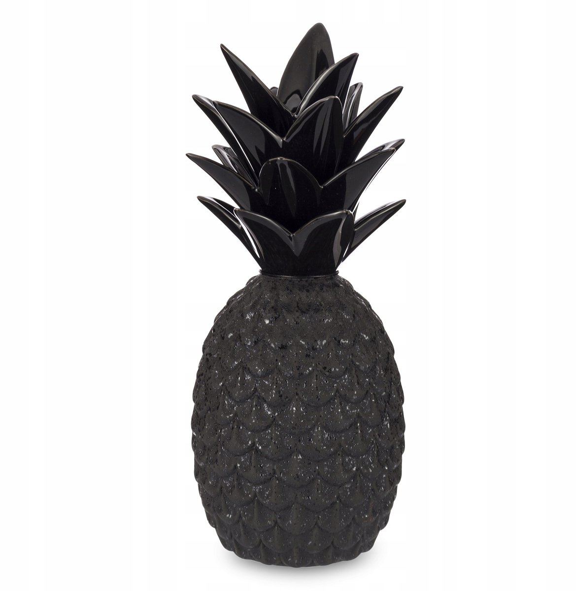 Zwarte Keramische Ananas Decoratie - Stijlvolle Woonaccessoire