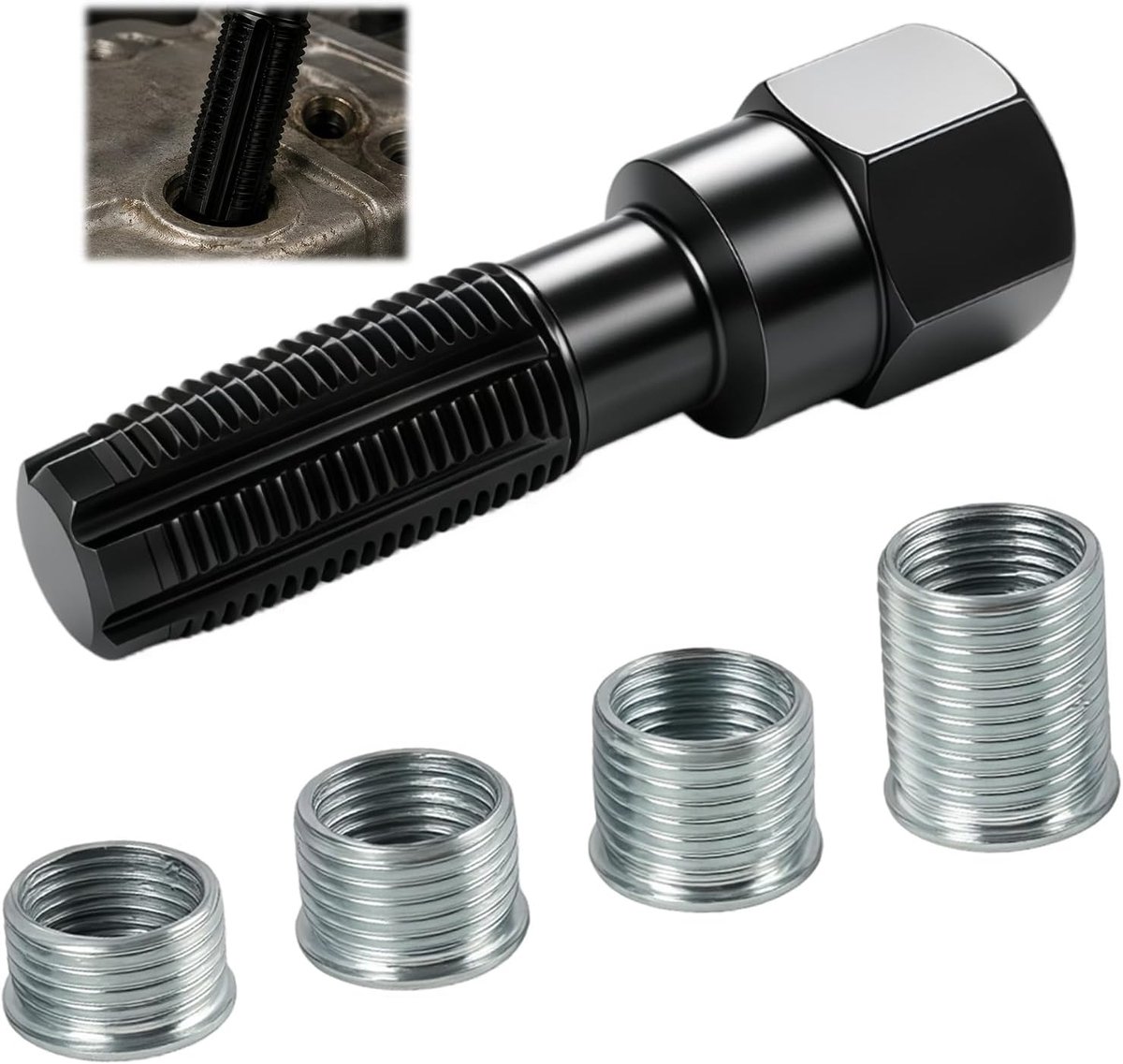 Reparatieset 5-delig - M14 x 1.25 - Chrome Vanadium Staal - Ideaal voor cilinderdraden - ShopVlot