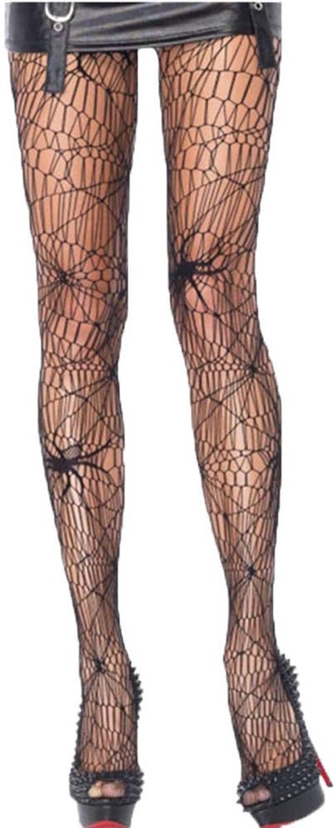 MAKFORT Fishnet tights black spider stockings lace tights Halloween costume ladies sexy net stockings Halloween - ShopVlot