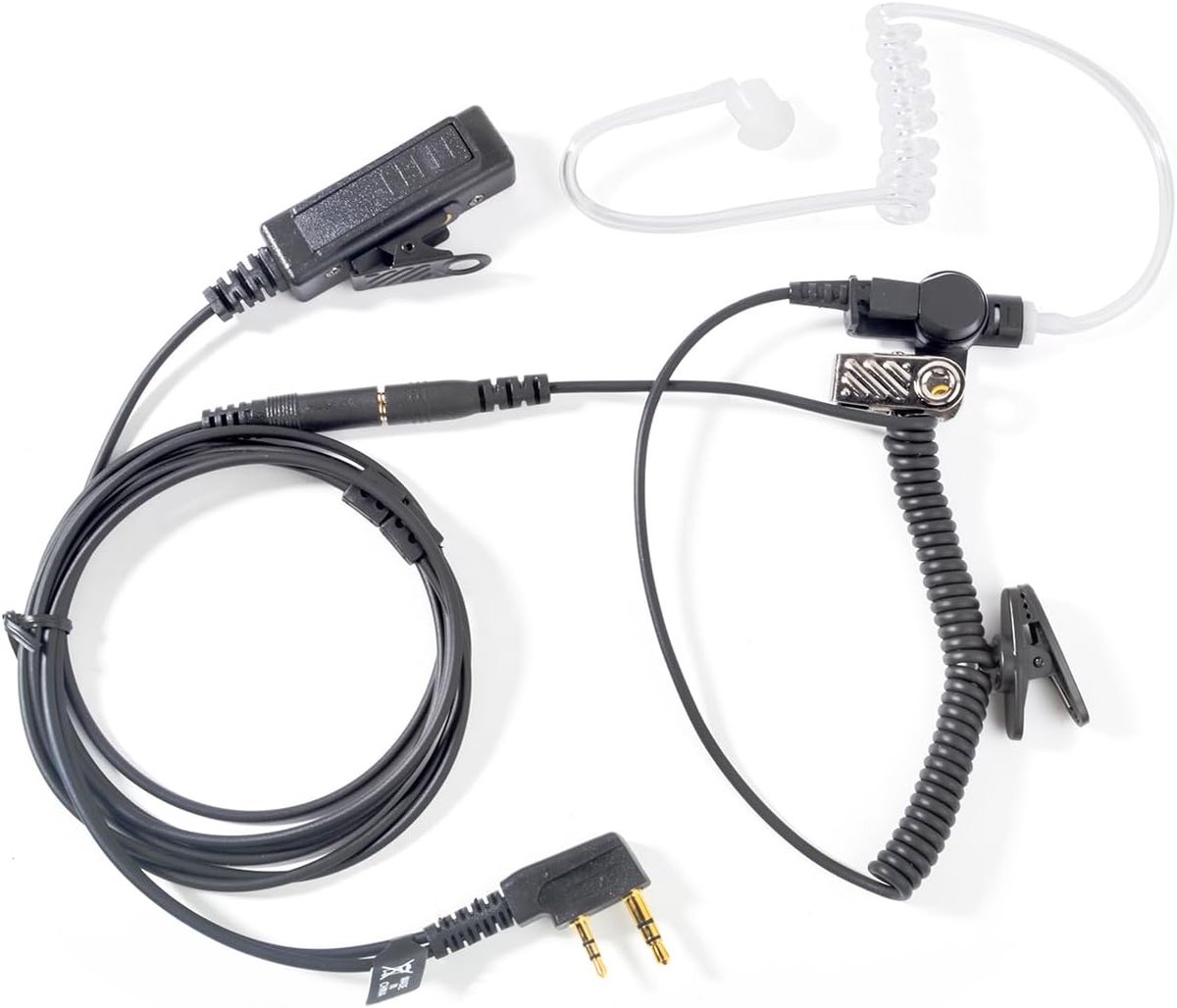 Universal 2 Way Radio Audio Adapter Cable 3.5 Female to Multi-pin with PTT 3.5mm Jack Headset Compatible with Baofeng - ShopVlot