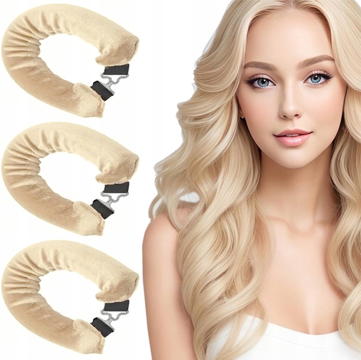 Velours Haarrollers voor Natuurlijke Krullen - Set van 3