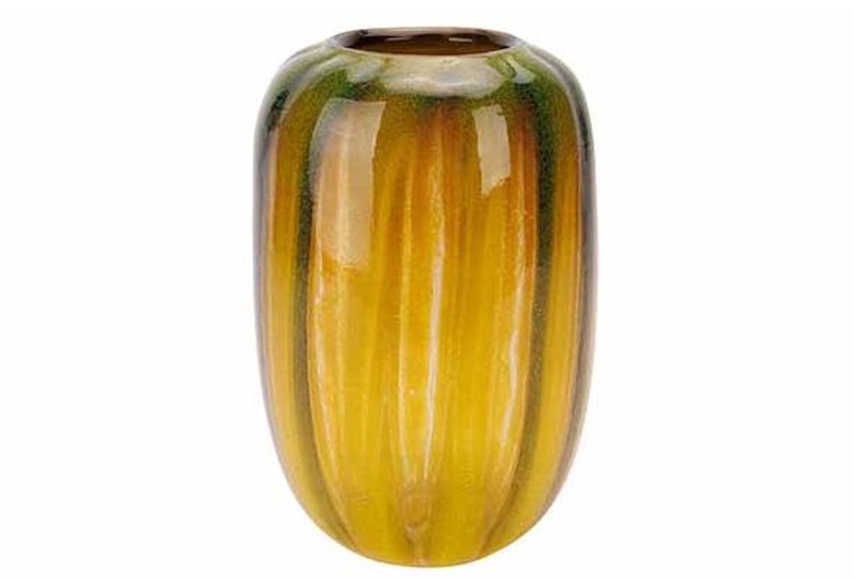 Vaas Groen 17x17xh25cm Andere Glas