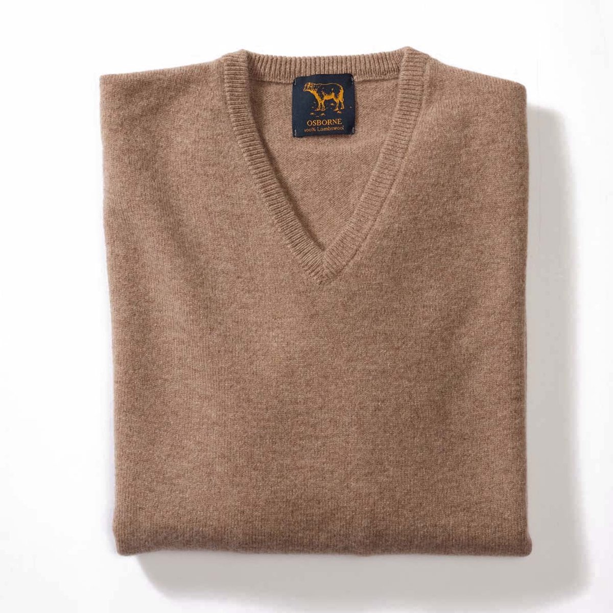 Osborne Knitwear Trui met V hals - Sweater heren in Lamswol - Pullover Heren - Colt - M