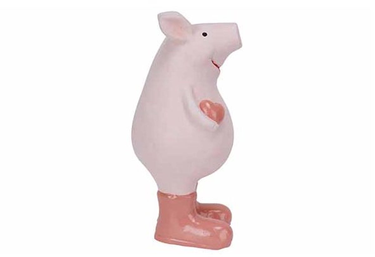Varken Boots Roze 8,5x8xh18,5cm Langwerp Ig Dolomiet