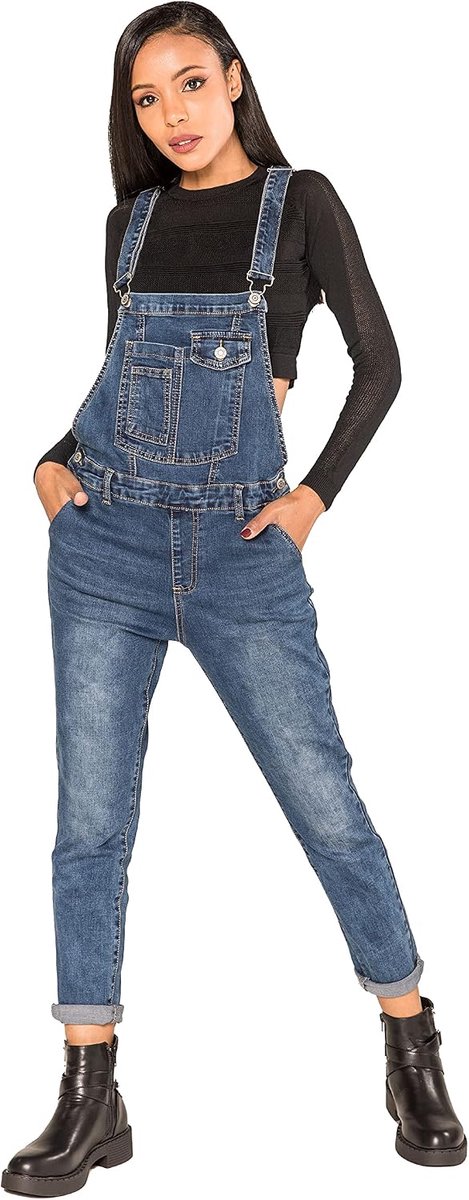 Carter Tuinbroek voor dames, jeans, boyfriend, denim, overall, jumpsuit, used look, zomeroverall