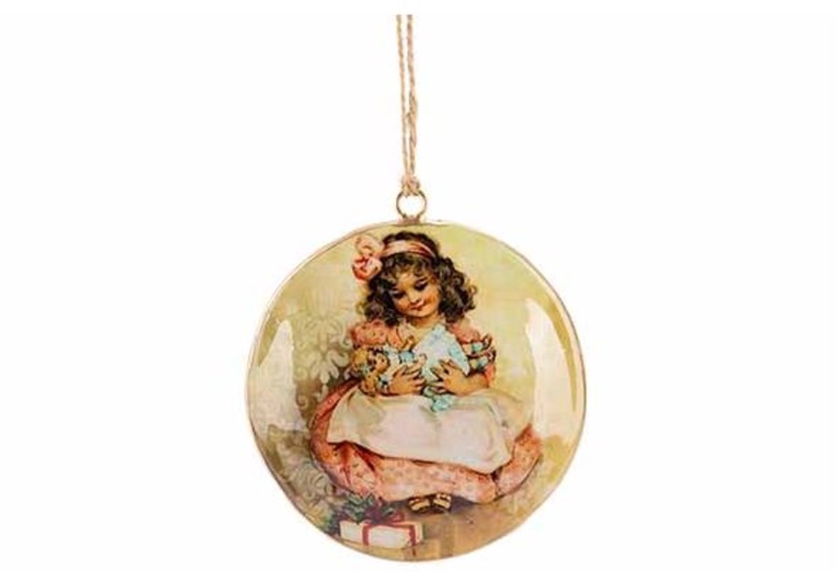 Hanger Vintage Girl Ball Creme 10x1xh10c M Ijzer