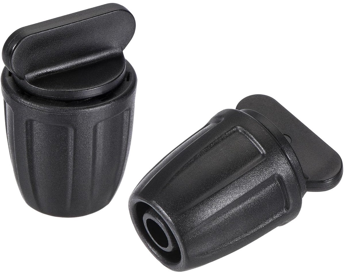 sourcing map Druppelirrigatie, eindkap, weerhaak, 8 mm/11 mm, zwart, voor tuin, druppelslang, irrigatiesysteem, 12 stuks