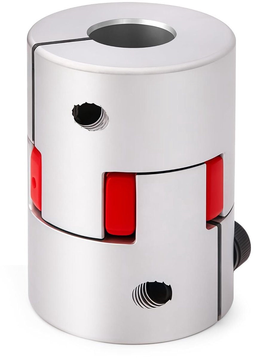 D40 L55, flexibele pruimenaskoppeling van aluminiumlegering, Walfront elastische koppeling voor servomotor stappenmotor (16 mm - 19 mm)