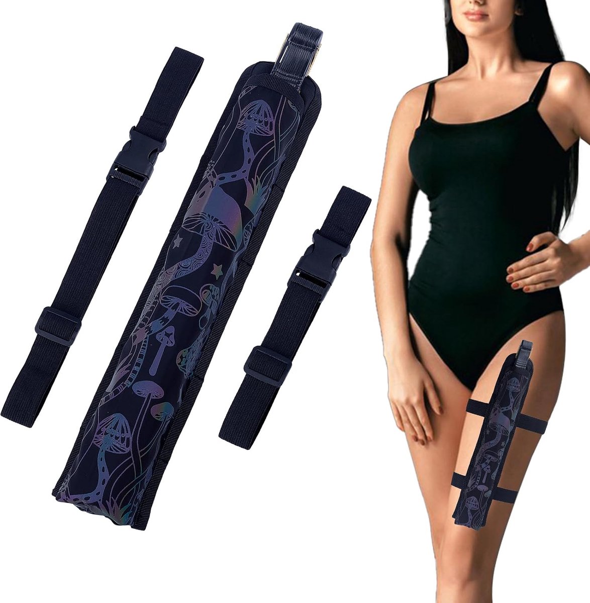 Holster voor Rave-fans, opvouwbare tas voor handwaaiers, reflecterende waaierhouder, holografieventilator, opvouwbare ventilatorhulzen