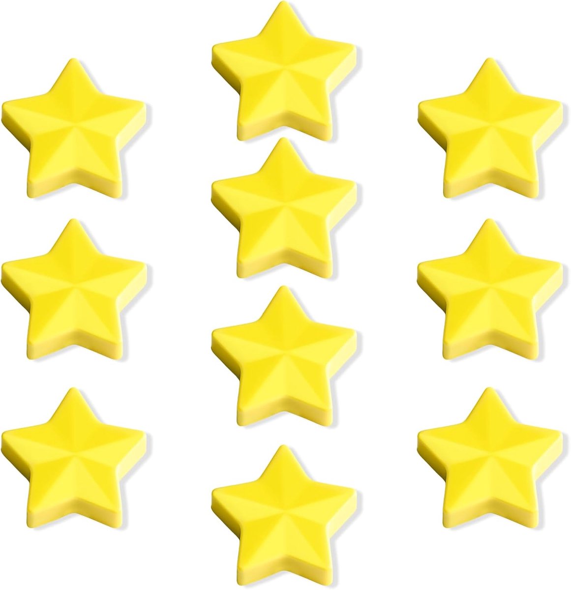 Magneten – 10 Stuks Sterke Magneten voor Koelkast, Witbord, Kastje, Hobby, Kantoor en Keuken – Schattige Kleine Decoratieve Mini Magneetjes voor School en Klaslokaal – Gele Ster Magneet