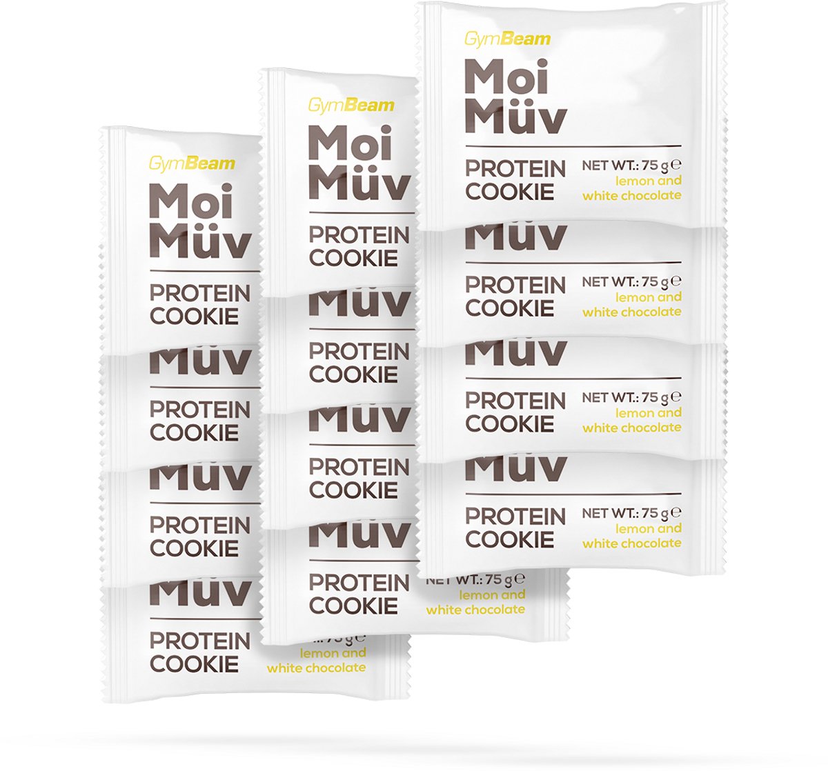 GymBeam MoiMüv Eiwit Koekje 12 x 75 g lemon and white chocolate