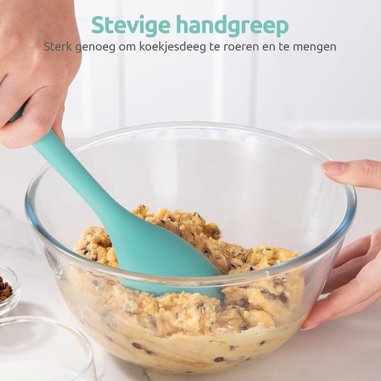 Siliconen Spatel Lepel 315℃ Hittebestendige Kooklepel(Wintertaling) - Anti-aanbak Keuken Schraper met Schepvorm en Flexibele Rand voor Schrapen Roeren Vouwen Omkeren Serveren — afbeelding 5
