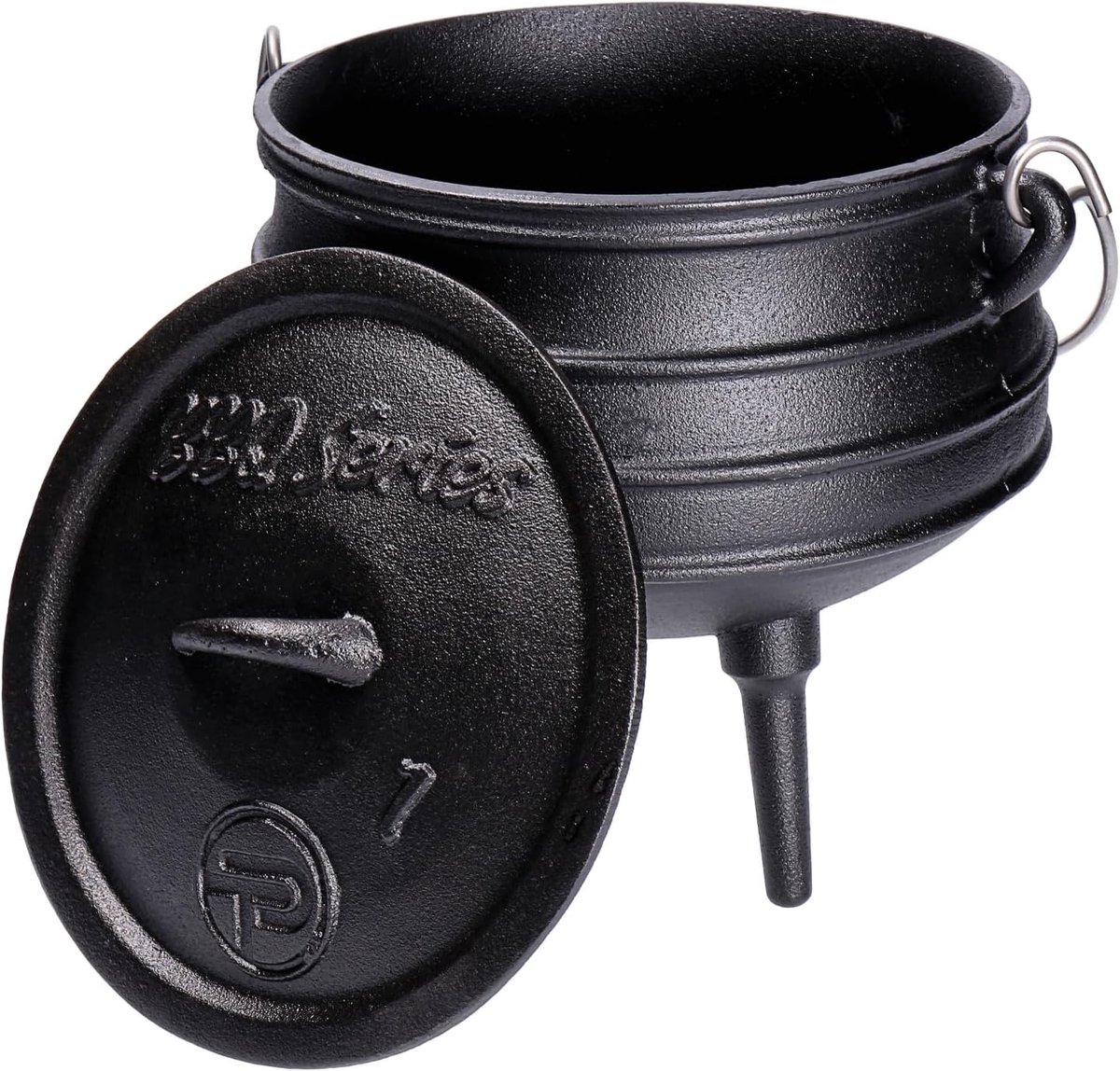 BBQ Potjie Kettle 3 liter - gietijzeren stoofpan met deksel - driepotige pan voor buitenkoken - ShopVlot