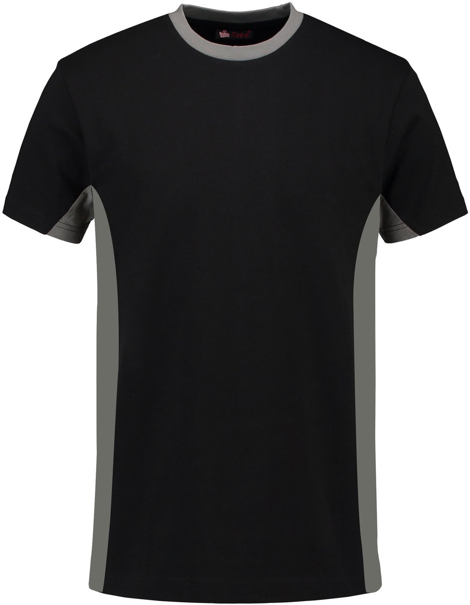 Lemon & Soda workwear contrast T-shirt in de kleur zwart met pearl grey in de maat S