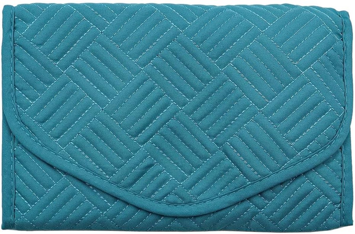 Rollen voor op reis Opvouwbare reissieradenorganizer Opbergtas voor ringen Oorbellen Kettingen Armbanden (groen)