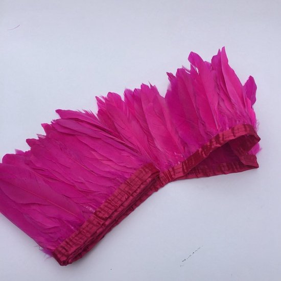 Eend Gans Veer Trim Fringe Naaien Craft 2 Yards (Fuchsia) van eend — afbeelding 2