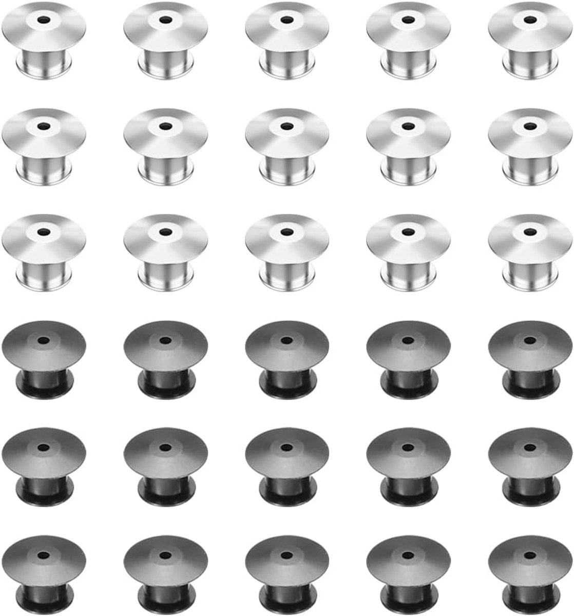 30 stuks borgpen bewaarders ruggen metalen pin ruggen bewaarders vergrendeling metalen pin sloten vervanging pin ruggen sluitingen voor sieraden broches badge naamlabels ambachten doe-het-zelf