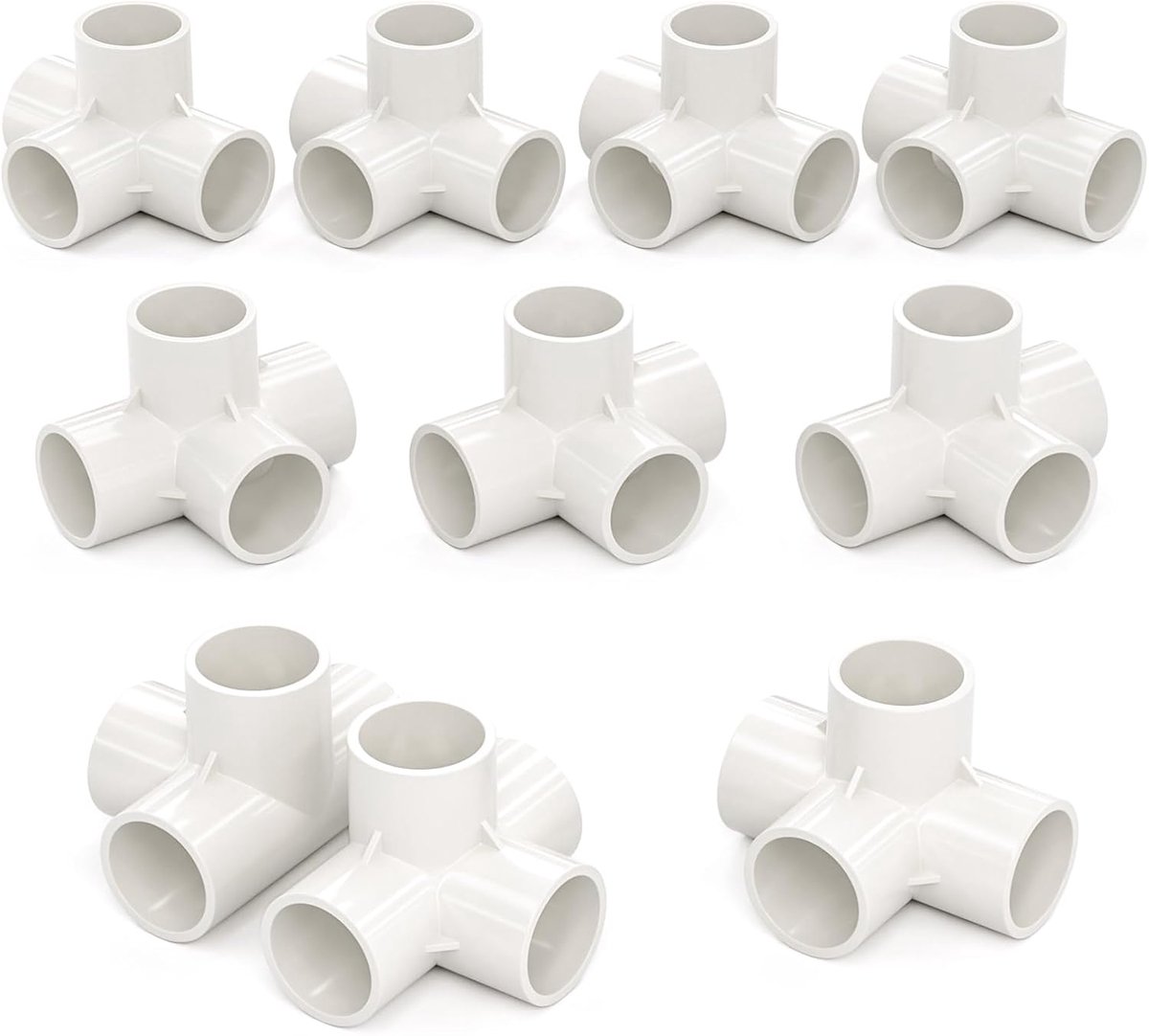 10 stuks 25MM (3/4") 4 Weg Cubic Tee Slip Connector PVC-U Fitting Elleboog Koppeling Schakelaar Tuin Water Pipe Connection