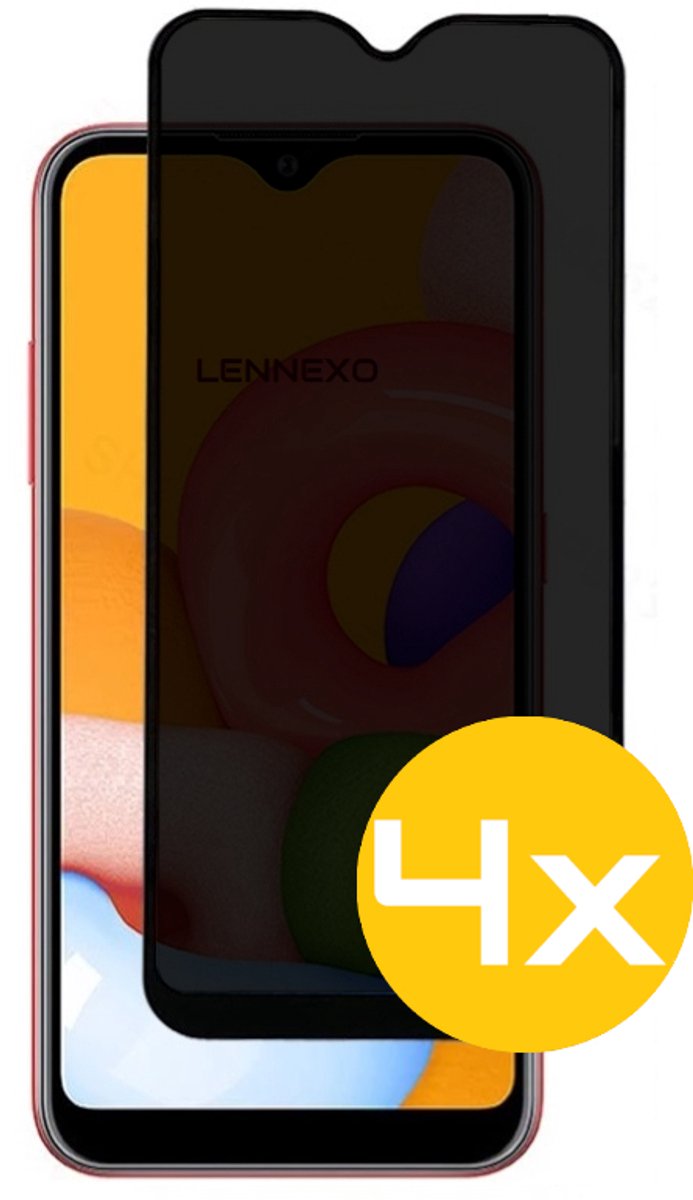 Privacy Screenprotector Geschikt Voor Samsung A13 - Volledige Beschermglas - 4 Stuks