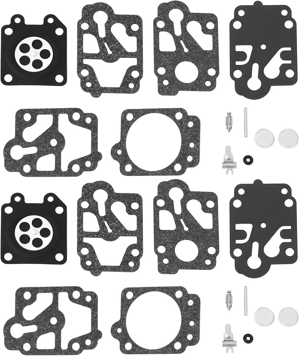 2 Sets Carburateur Reparatie Pakking Kit Diafragma Set Compatibel met Walbro K10-WYB
