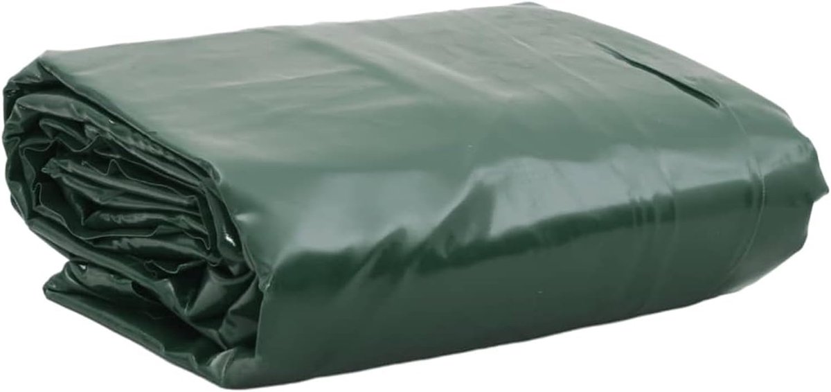 Dekzeil Canvas PVC Groen 3x5m, universeel voor tuinmeubelen, aanhangers, auto's, boten, fietsen, werkruimtes en bouwmaterialen 156134