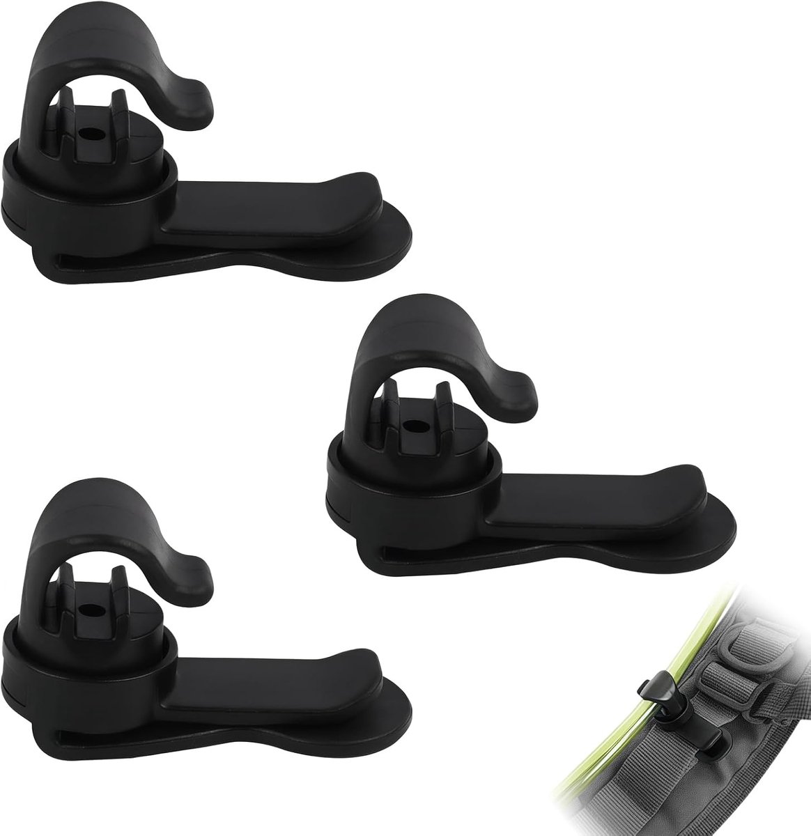 3 Stuks Magnetische Drinkslangclip voor Hydratatie Rugzak – Sterke Magnetische Slanghouder voor Drinkzak, Backpack en Outdoor Drinksysteem – Zwart