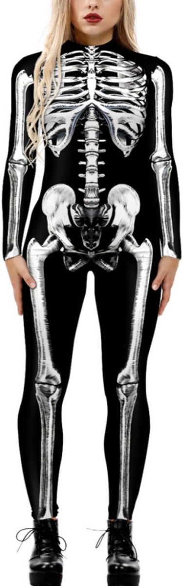 Girl Skelet Kostuum Vrouwen Mannen Halloween Kostuums Cosplay Jumpsuit Bodysuit