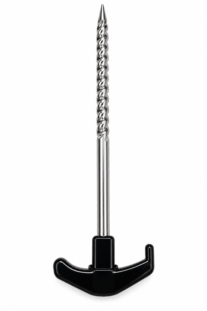 Reniers Fishing Heavy Duty RVS Tent Peg met T-Greep 20cm