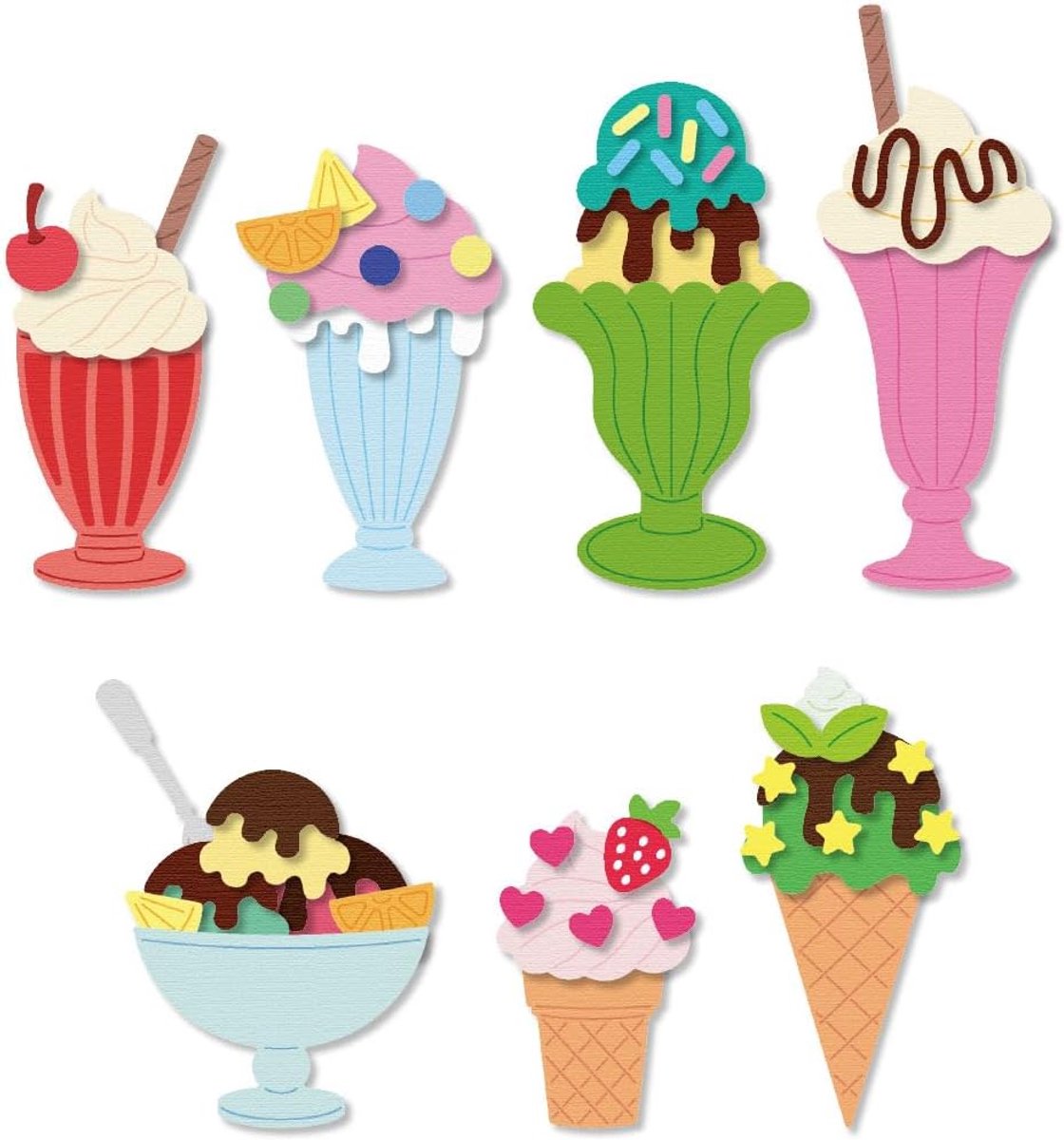 Snijmallen Voor IJsbeker Kaarten Maken Koolstofstaal Gestanste Kaarten Reliëf Sjabloon Sjabloon Snijmal voor DIY Scrapbooking Papier Fotoalbum