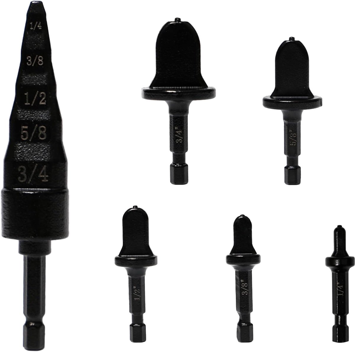 6 stuks expander voor koperen buizen expander airconditioning 5-in-1 | Uitbreidingsgereedschap voor koperen buizen met zeskantschacht voor reparatie van HVK-airconditioners