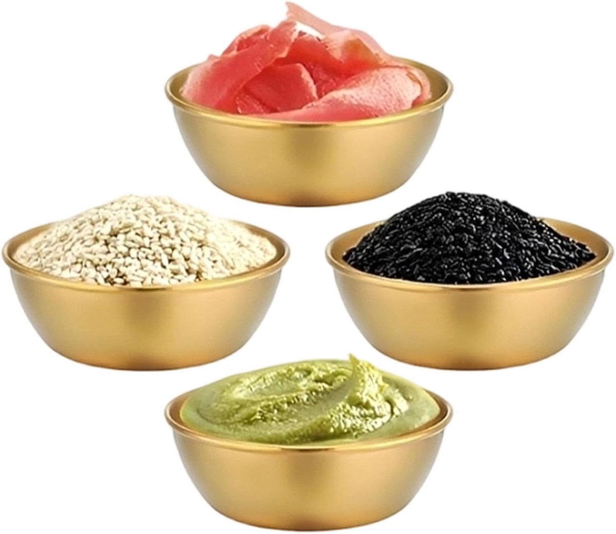 4-Delige Set Vaatwasmachinebestendige Serveerschalen | 8,4 cm mini schaaltjes en dipkommen voor de keuken Geschikt Voor Thuis, Restaurant, Camper, Barbecue, Catering, Foodtruck,