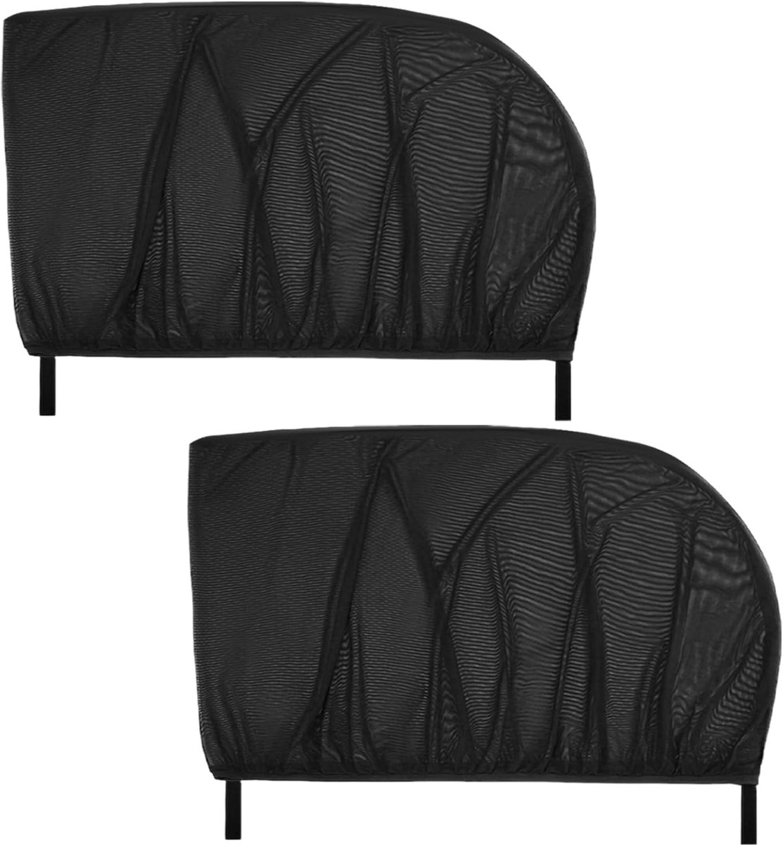 Auto Zijraam 2 Stuks, Auto Raam Zonwering, Open Raam Zonder Muggen, UV Bescherming Auto, Insectenbescherming, Raamhoes voor PKW en SUV