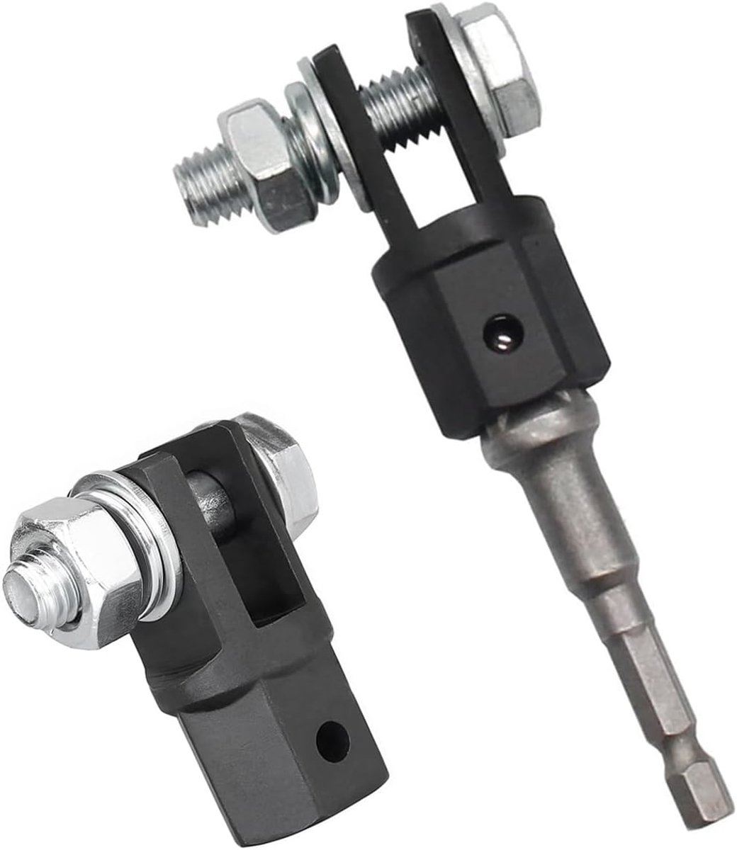 1/2 inch autoschaarkrik-adapter, schaarkrik-adapter van chroom-vanadium-staal, autokogelgewricht stang, standaard dopsleutels, vervanging, universeel voor caravanaanhangers