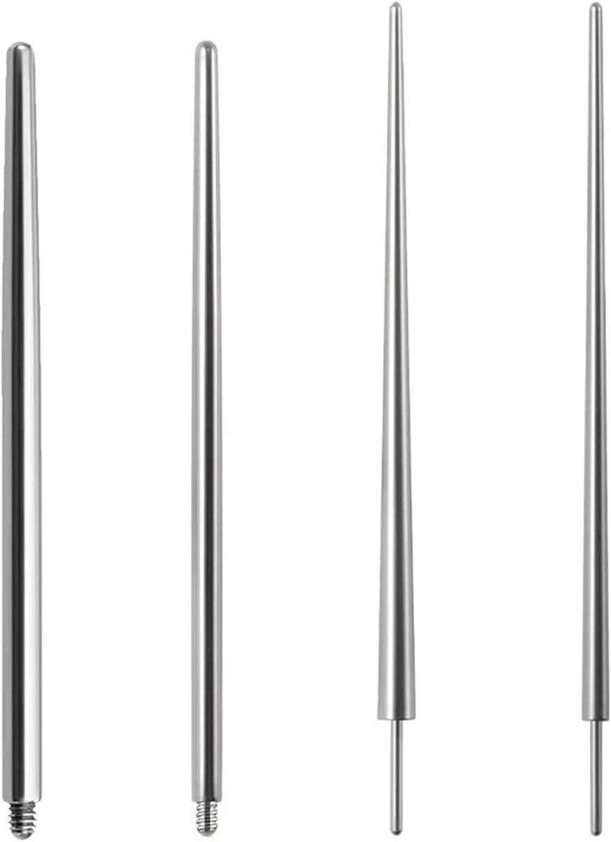 Piercingnaald 4 stuks Piercing Taper Pin Taper Insert Pin Body Piercing Stretching Assistant Tool voor Oor Neus Wenkbrauwen