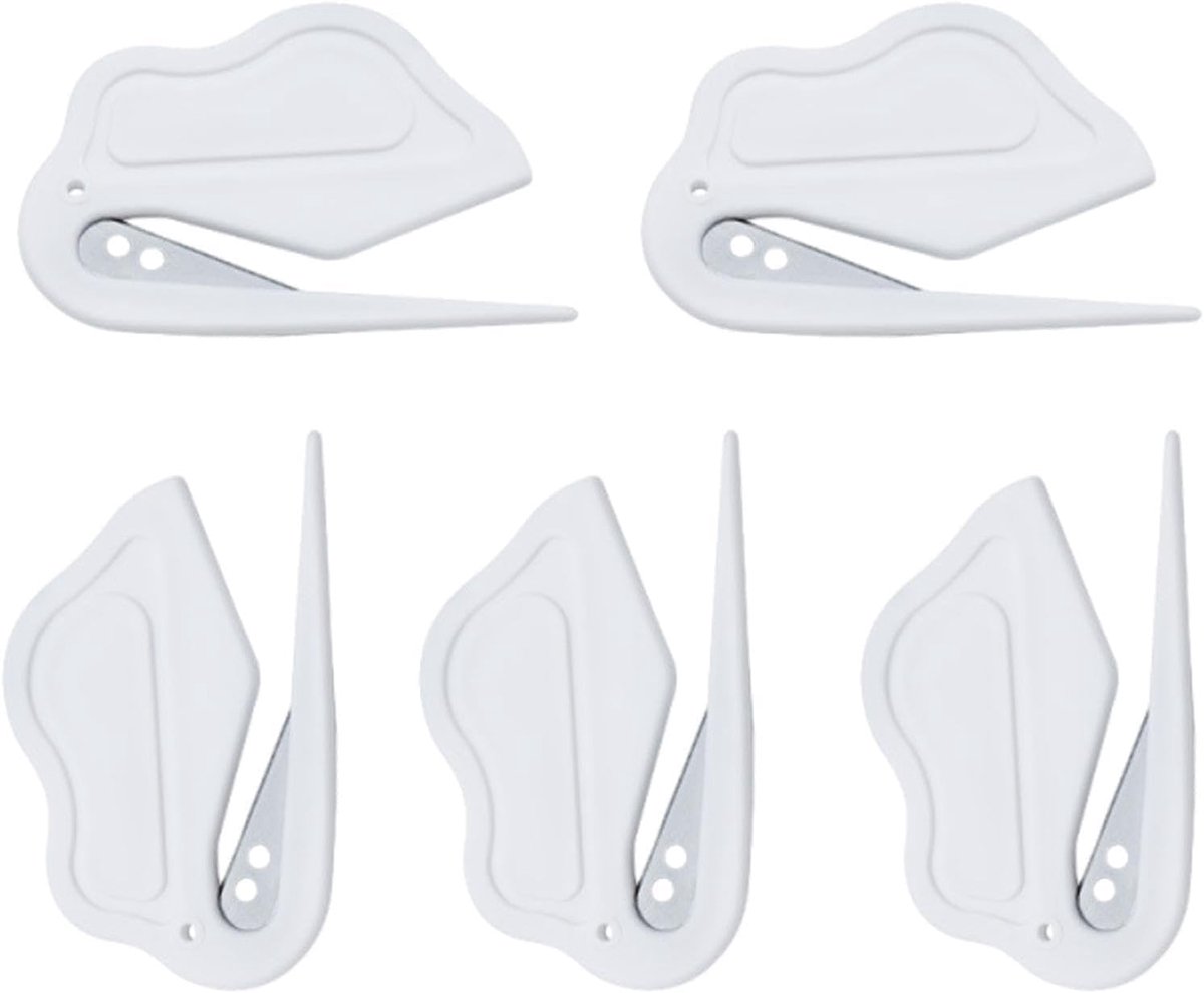 brievenopener, knoopsnijder voor dierenhaar, envelopsnijder voor kantoorbrievenopener, 5 x snijapparaten voor het snijden van polyvaal papier