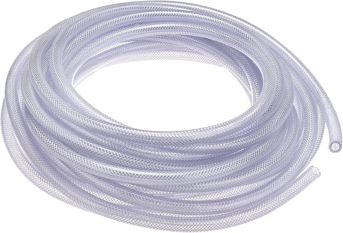 METERXITY 3/8" ID x 5/8" OD pvc-Buis, 50 Voet Hoge druk Gevlechte Duidelijke Flexibele pvc-Buizenstelsel voor Water, Olie, Luchtlijnen het Uitdelen