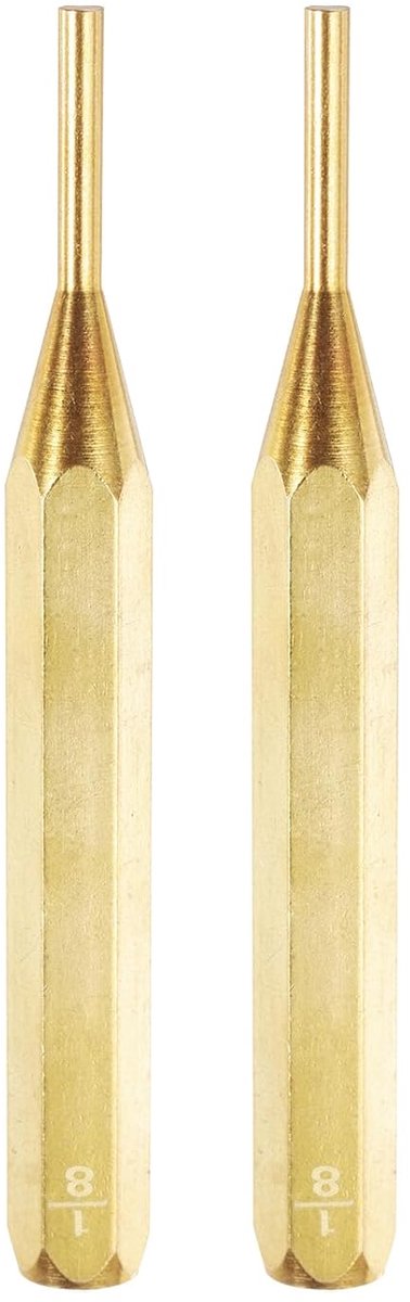2 stuks messing punten, 1/8 inch niet-metalen aandrijfstiftpunten, cilindrische uitlijningspunten voor horlogereparatie, sieraden en handwerk