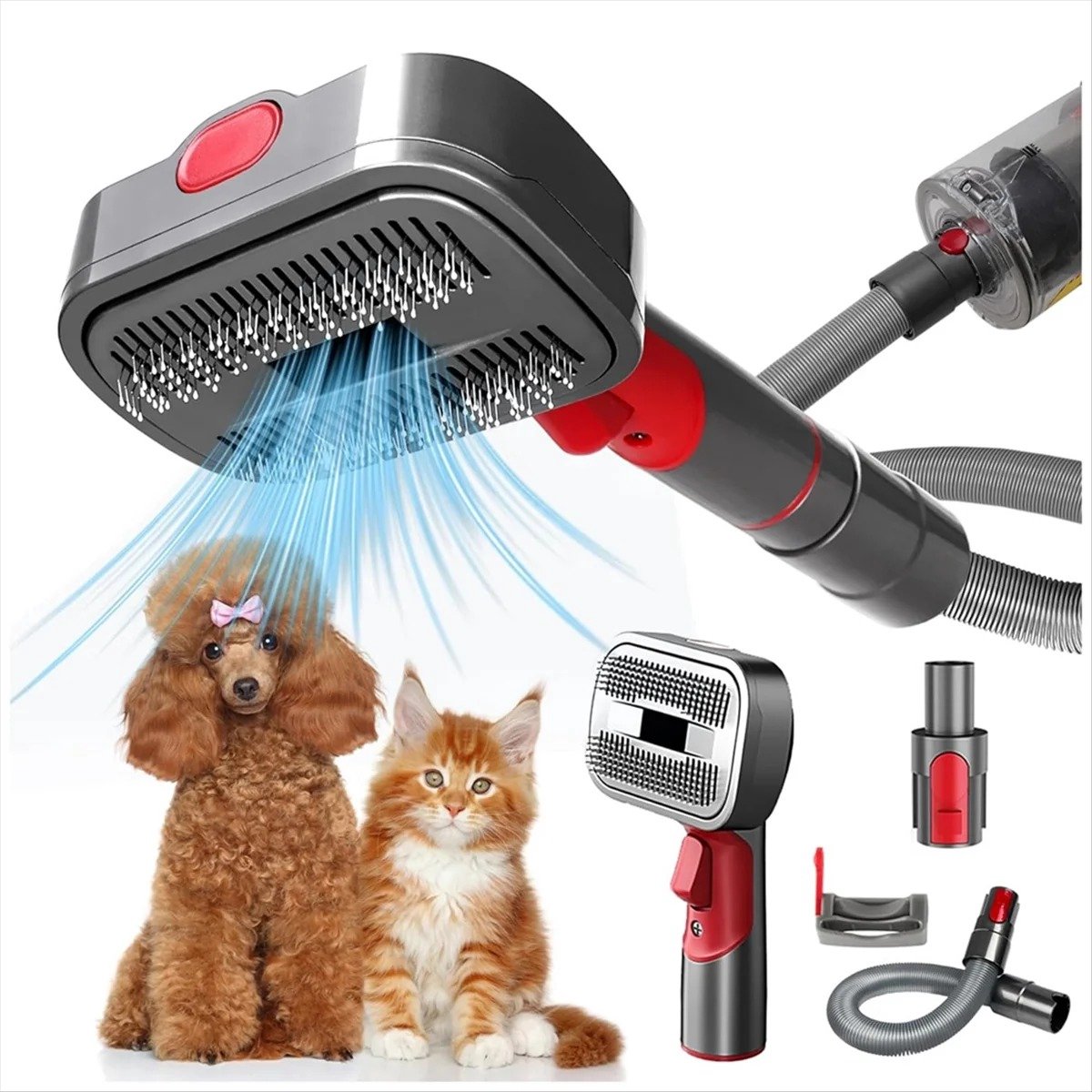 North Collective Hondenborstel - Kattenborstel voor Dyson V7 t/m V15 - Borstelbevestiging met Vacuümslang - Vacht Verzorging - Ondervacht