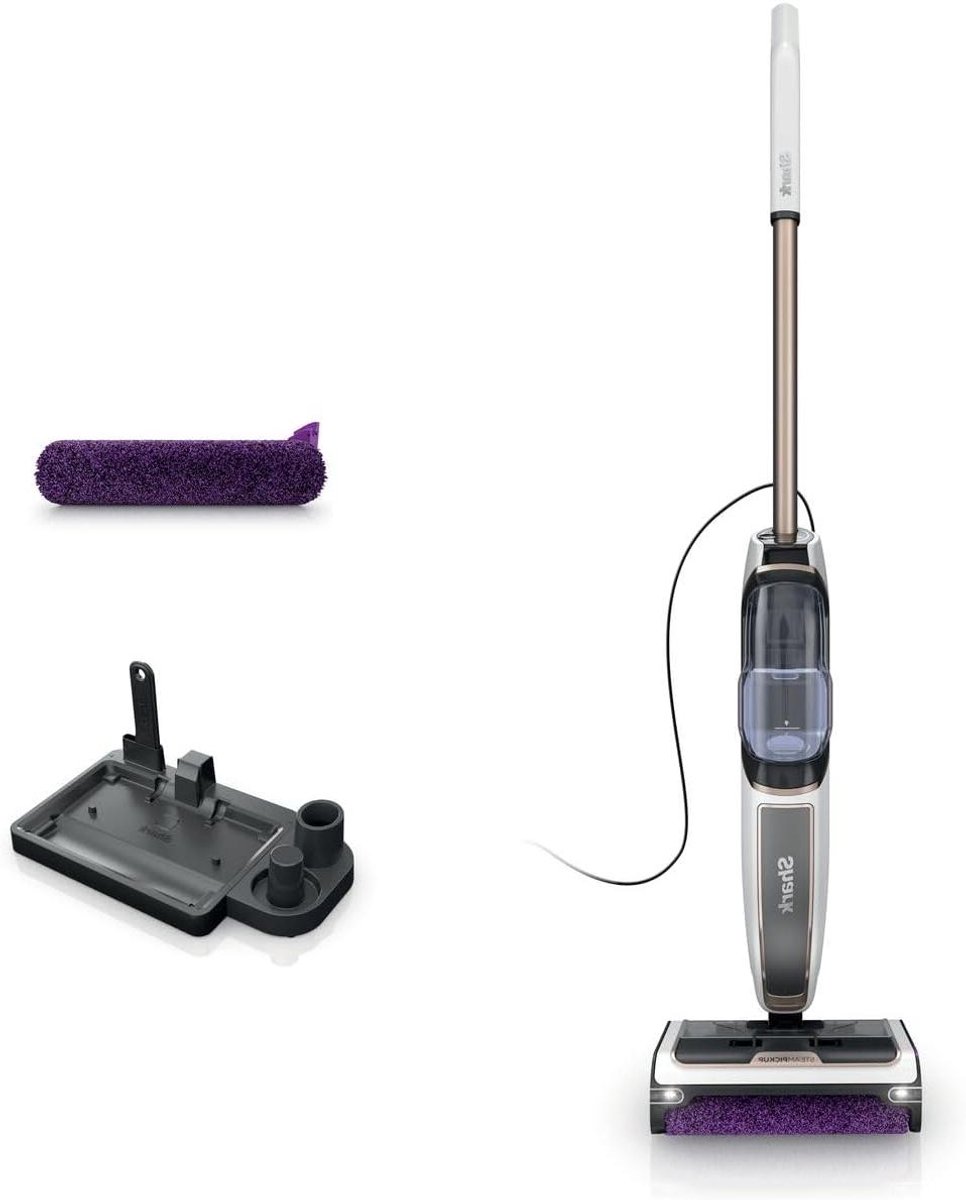Stoomreiniger Mop - Vloerreiniger - Hardevloeren Reinigen - Scheidt Nat Droog Vuil - 420ml Tank - Wit